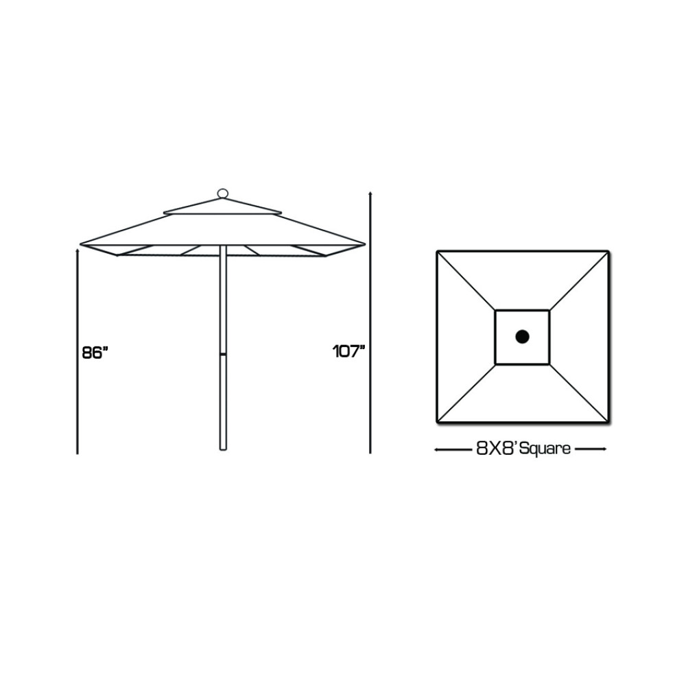 Best Selection Large Commercial Umbrellas Galtech 10 FT Square Market
